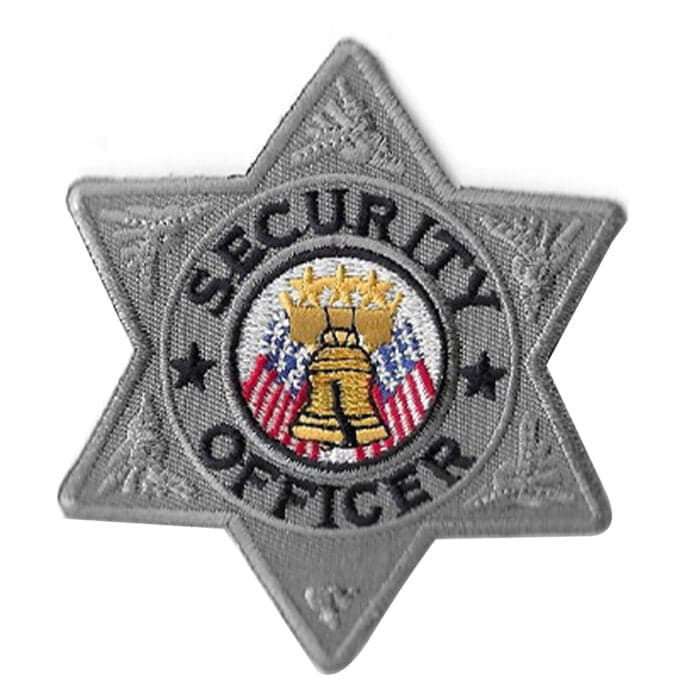Security Officer Star – Chest Patch – Navy on Gray