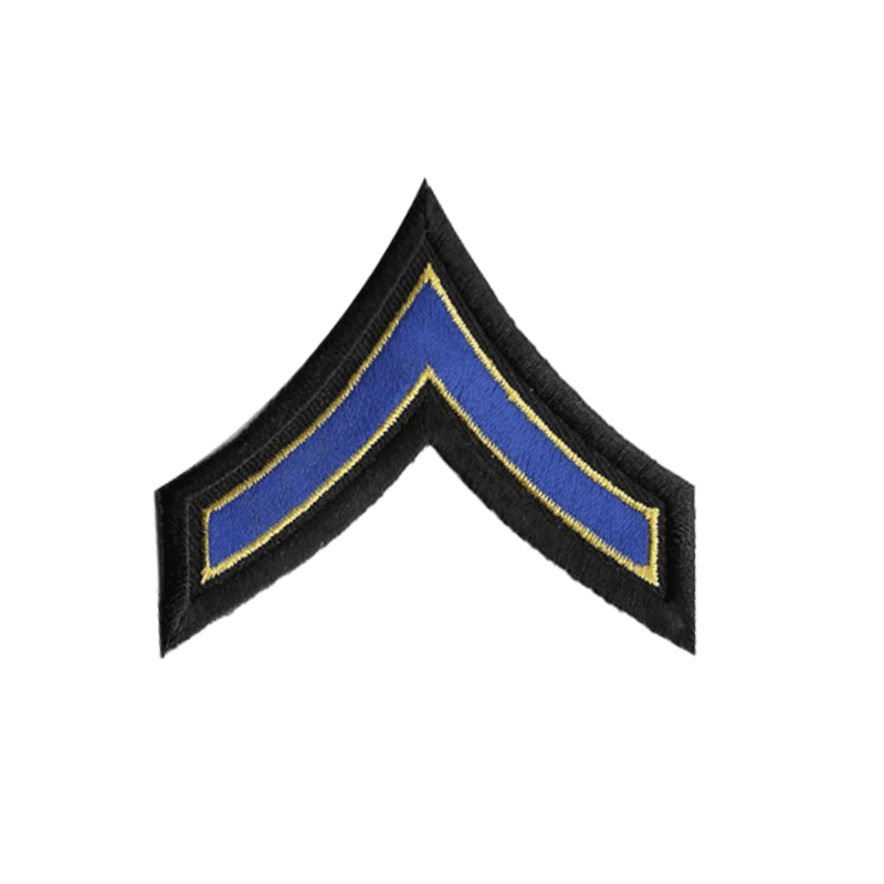 Private Rank Patch – Blue & Yellow