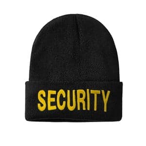 Long Beanie – Black & Gold Security ID