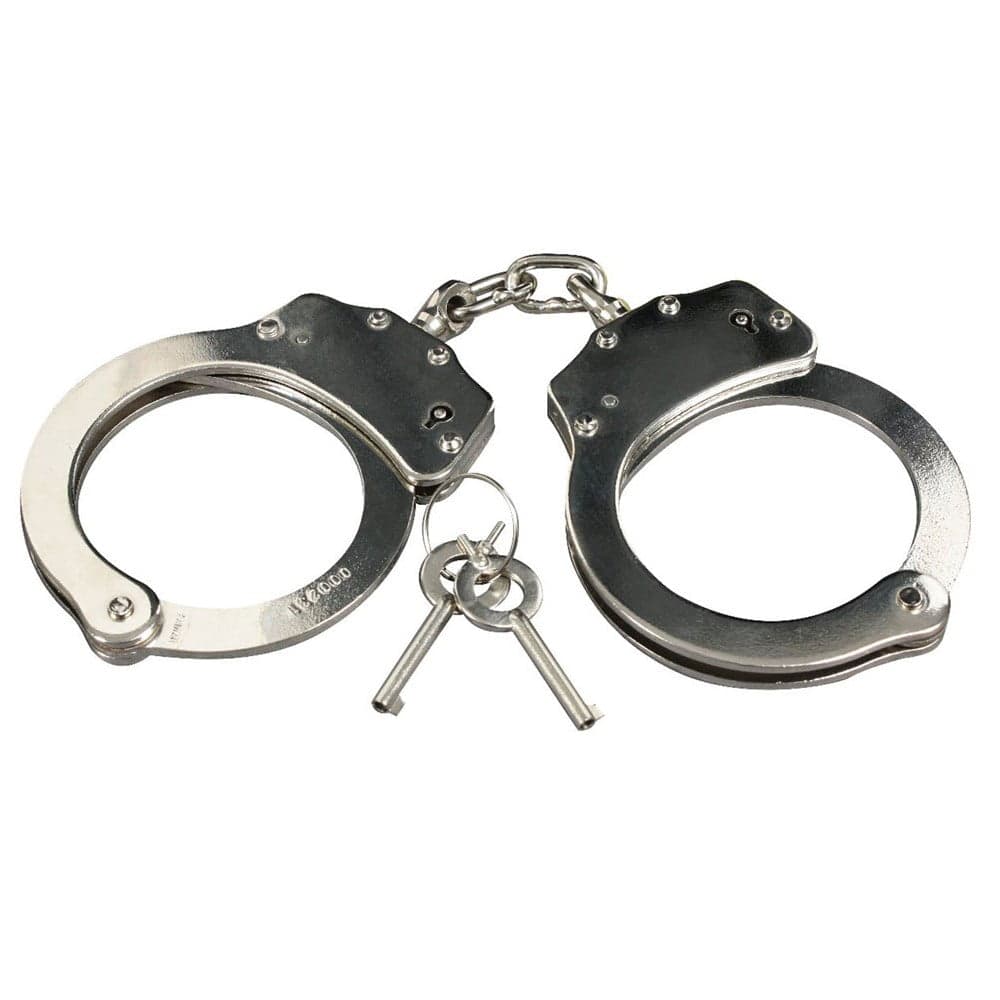 Stainless Steel Handcuffs with Key Set – Silver