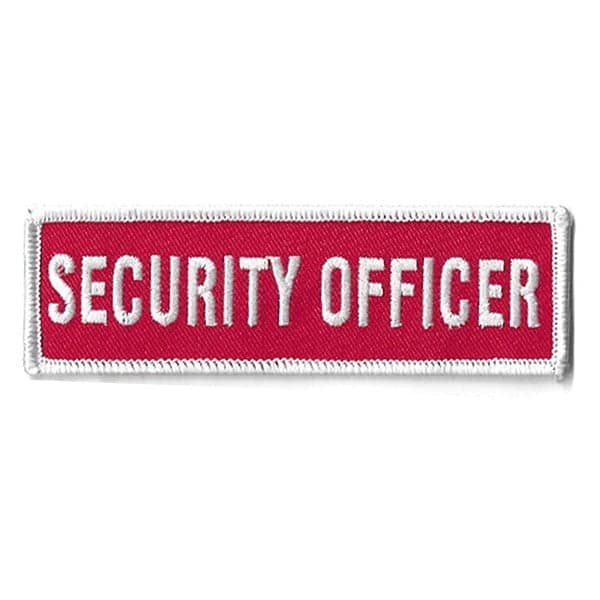 Security Officer – Small Patch – White & Red