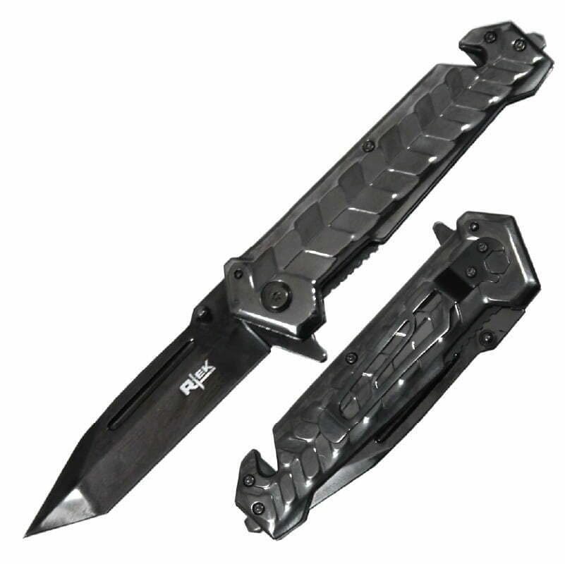 Heavy Duty Tanto Folding Knife – Black