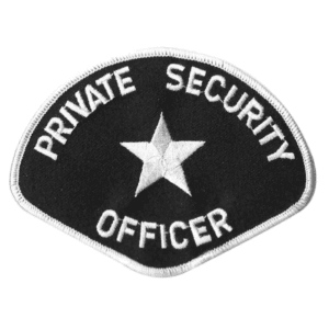 Private Security – Shoulder Patch – Black and White