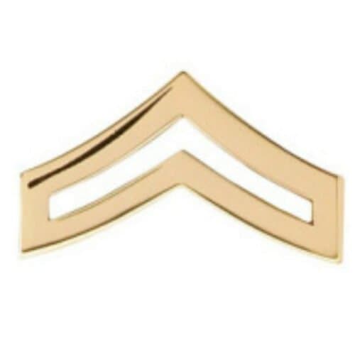 Corporal Rank Lapel Pin – Gold