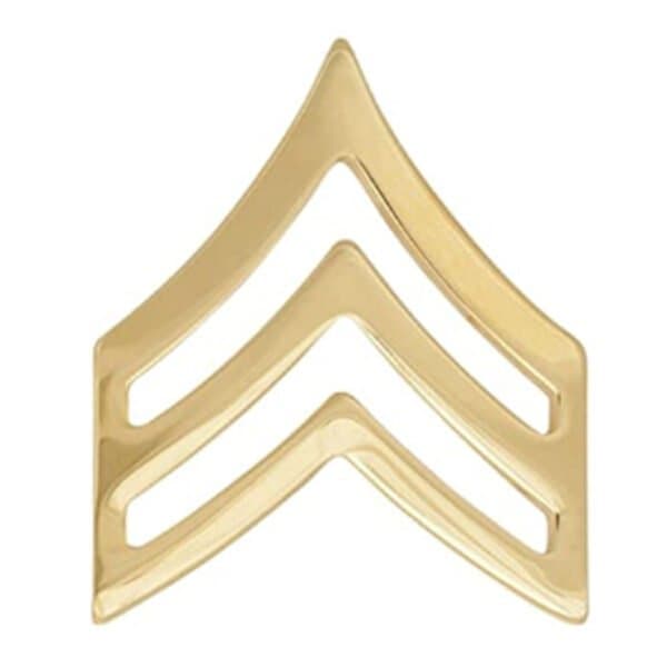 Sergeant Rank Lapel Pin – Silver