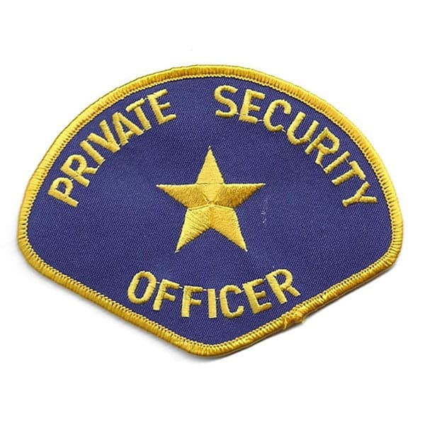 Private Security – Shoulder Patch – Blue and Yellow