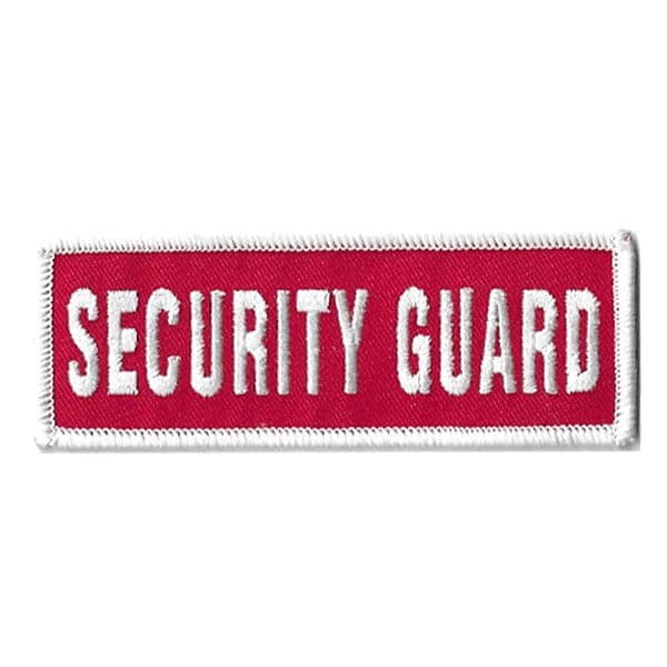 Security Guard – Small Patch – White & Red