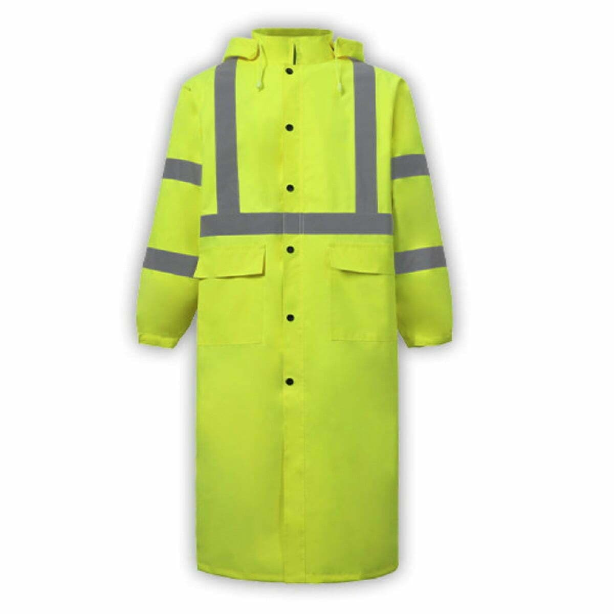 ANSI Safety Raincoat – Safety Orange – 48″